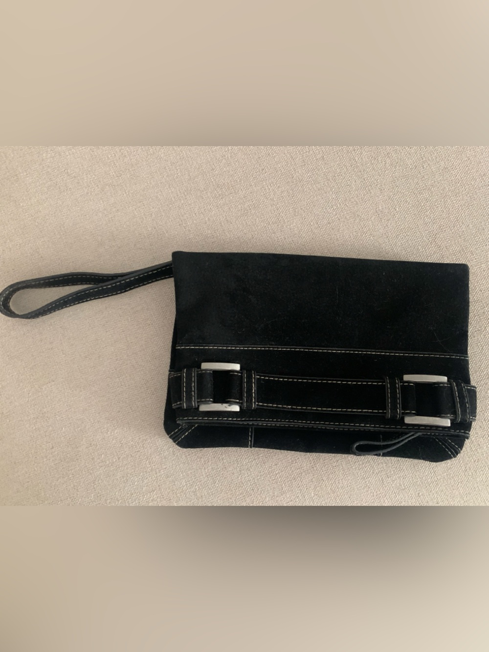 Suede Mod Wristlet Purse